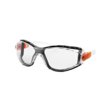 Majestic Glove 85-7015CRA Riot Shield 85-7015 Durable Lightweight Safety Glasses, Anti-Fog/Anti-Scratch/Hard Coat, Clear Lens, Half-Frame Frame, Polycarbonate/Foam Frame, ANSI Z87.1+