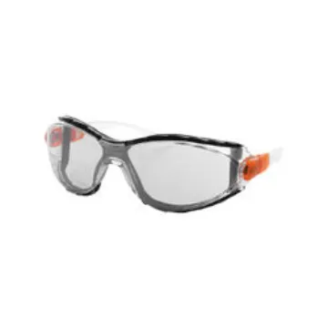 Majestic Glove 85-7015IOA Riot Shield 85-7015 Durable Lightweight Safety Glasses, Anti-Fog/Anti-Scratch/Hard Coat, Indoor/Outdoor Lens, Half-Frame Frame, Polycarbonate/Foam Frame, ANSI Z87.1+