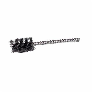 Weiler® 21077 Round Wire Power Tube Brush, 7/8 in Dia x 1 in L, 3-1/2 in OAL, 0.006 in Dia Filament/Wire, Steel Fill