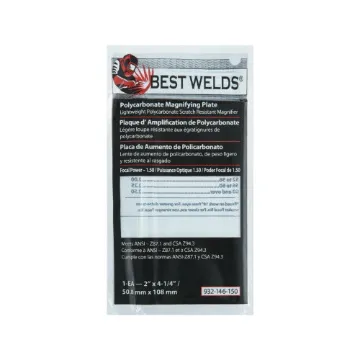 Best Welds® 932-146-150 Rectangular Magnifier Plate, Clear, Polycarbonate, 2 in W