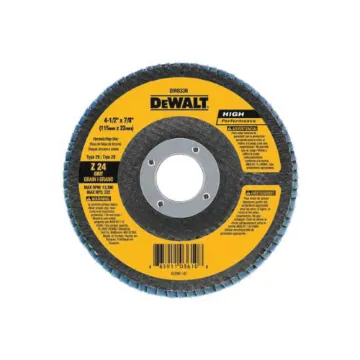 DeWALT® HP™ DW8381H Contaminant-Free High Performance Coated Abrasive Flap Disc, 6 in Dia, 60 Grit, Medium Grade, Zirconia Alumina Abrasive, Type 29 Disc