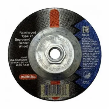 metabo® 616307000 Original Grinding® Long Life General Purpose Depressed Center Wheel, 4-1/2 in Dia x 1/4 in THK, 7/8 in Center Hole, A24R Grit, Aluminum Oxide Abrasive