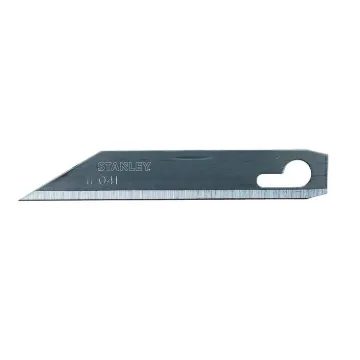 Stanley  11-041 Utility Replacement Blade, Sharp Point/Straight Edge, 2-9/16 in L x 1/2 in W, Compatible With 10-049 Utility Knife, 0.04 in THK, Stainless Steel