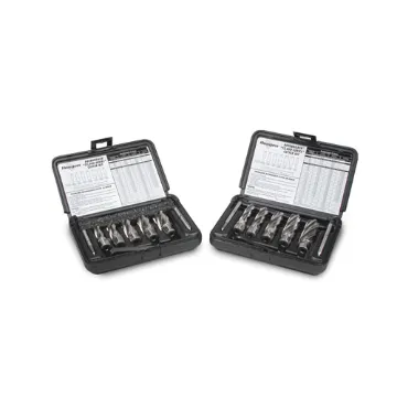 Hougen® Rotabroach® 12002 12000 Annular Cutter Kit, 9/16 in Dia Min Cutter, 1-1/16 in Dia Max Cutter, 2 in D Cutting, 9 Pieces, M2 HSS