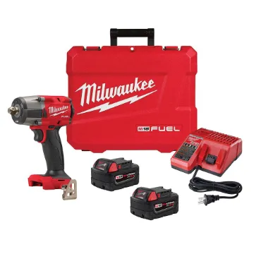 Milwaukee® 2962P-22 M18™ FUEL™ Cordless Variable Mid-Torque Impact Wrench, 1/2 in, 650 in-lb Torque, 18 V, 6 in OAL