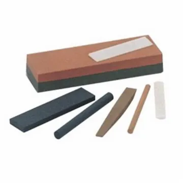 Norton® India® 61463685550 Combination Grit Abrasive Benchstone, 4 in L x 1-3/4 in W x 5/8 in H, 1-3/4 in Dia, 320 Grit