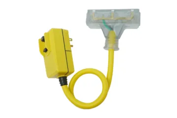 Southwire® Surge Guard® 14880023-6 1-ph Type SJTW-A Heavy Duty Right Angle GFCI Plug Tri-Cord, 120 VAC, 15 A, 12 AWG Conductor, 3 Outlets