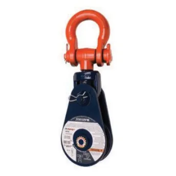 McKissick® 109037 419 Light Champion Snatch Block With Shackle, Wire Rope Cable, 5/16 to 3/8 in, 2 ton Load, 3 in OD