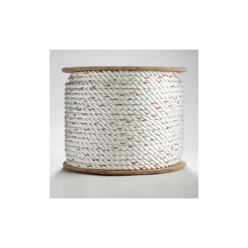 Erin Rope PDTW200600 3-Strand Twisted Combination Rope, 5/8 in Dia x 600 ft L, White, Poly-Dacron