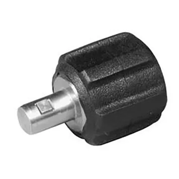 Lenco 5330 Machine Plug Single Oval thru Machine Plug, Dinse Style, Black