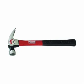Plumb® T11418 Regular Claw Hammer, 13 in OAL, Polished/Smooth Face Surface, 20 oz Forged Steel Head, Straight Claw, Fiberglass Handle