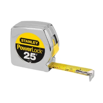 Stanley® 33-425 Classic Tape Rule With Belt Clip, 25 ft L x 1 in W Blade, Mylar® Polyester Film Blade, 1/16ths Graduation