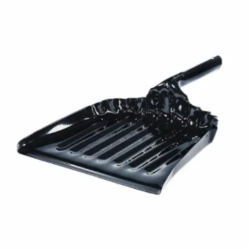 Weiler® 71078 Heavy Duty Industrial Grade Dust Pan, 13-1/2 in L x 12 in W, 20 ga Stainless Steel, Black Enamel Coated