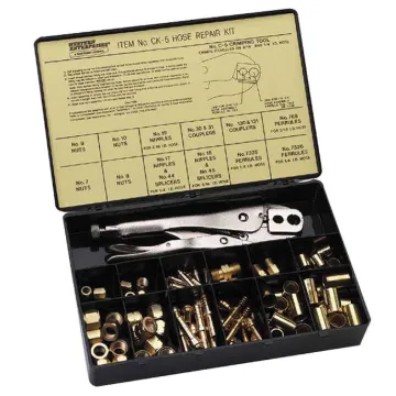 Western Enterprises® CK-26 Hose Repair Kit With C-5 Hand-Grip Crimp Tool, For Use With 1/4 in ID Hose and 9/16-18 B-Size Fitting