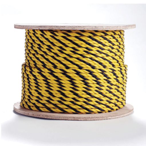 Picture of Erin Rope TWPYYB160600 Twisted 3 Strand 5/16in. Dia. Yellow Polypropylene Rope