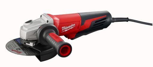 Picture of Milwaukee® 6161-31 Double Insulated Small Angle Grinder, 6 in Dia Wheel, 5/8-11 Arbor/Shank, 120 V AC, Black/Red