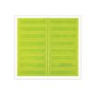 Picture of Accuform® LHR104GNYL Retro-Reflective Hard Hat Sticker, 4 in L x 1 in W, Fluorescent Lime Green Yellow, Adhesive Vinyl, 16 per Sheet Labels