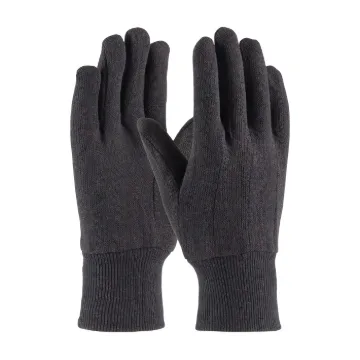 PIP® 95-806 Economy Weight General Purpose Gloves, Work, Clute Cut/Straight Thumb Style, Cotton/Polyester Palm, Cotton/Jersey/Polyester, Brown, Knit Wrist Cuff, Uncoated Coating