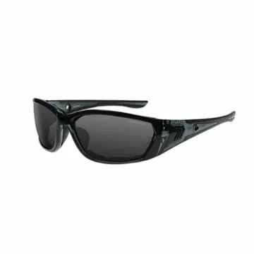 CrossFire® 3541 710 Safety Eyewear, Anti-Fog/Hard Coat/Impact-Resistant, Smoke Lens, Full-Frame Frame, Crystal Black, EVA Foam Lined Frame, Polycarbonate Lens, ANSI Z87.1+