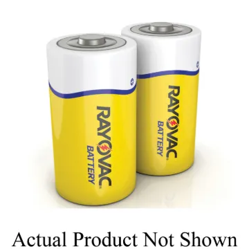 Rayovac® HD-DF Heavy Duty D-Cell Battery, Zinc-Chloride, 1.5 VAC, 8000 mAh, D