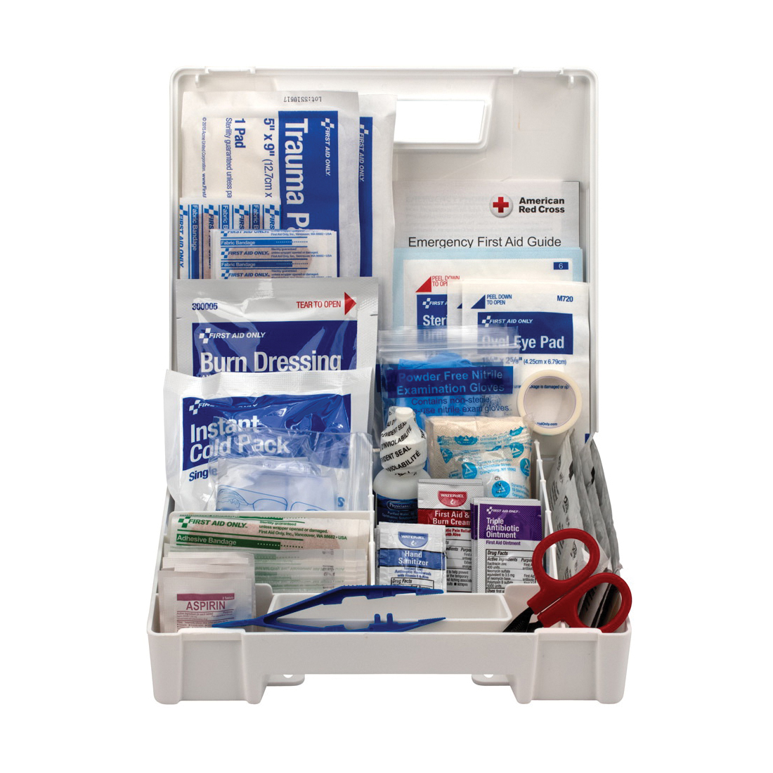 . First Aid Only® 90589 Portable First Aid Kit With Dividers, Wall ...