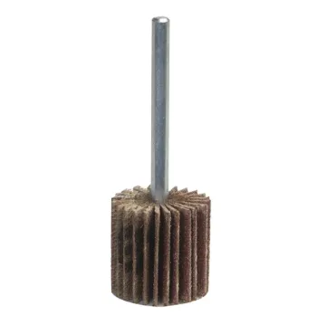 Precision Abrasives 80-0026-21 Mounted Flap Wheel, 2 in Dia Wheel, 1 in W Face, 1/4 in Dia Shank, 60 Grit, Aluminum Oxide Abrasive