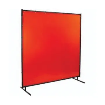 Steiner® Protect-O-Screen® Classic™ 538-6X6 Flame Retardant Welding Screen, 6 ft H x 6 ft W, 14 mil THK, Tinted Transparent Vinyl, Orange
