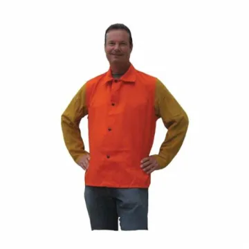 Tillman™ 9230DXL Welding Jacket, XL, Westex® FR7A® Cotton, Hi-Viz Orange, Resists: Flame