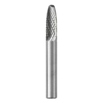 Picture of SGS Pro® 13303 Universal SF Imperial Carbide Burr, Radius End, Tree Head, 1/4 in Dia Head, 5/8 in L of Cut, 2 in OAL, Double Cut