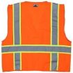 Picture of MCR Safety SURVOXL Luminator™ SURVO Safety Vest, XL, Hi-Viz Fluorescent Orange, Polyester Solid, Zipper Closure, 6 Pockets, ANSI Class: Class 2, ANSI/ISEA 107-2015 Type R