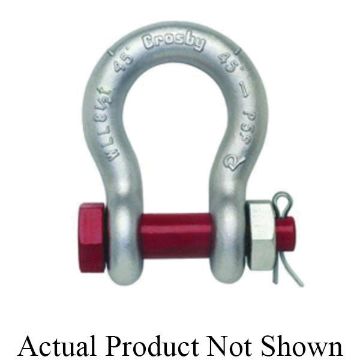 Picture of Crosby® 1018428 Anchor Shackle, 1 ton Load, 3/8 in, 0.44 in Dia Screw Pin, Self-Colored