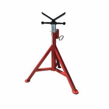 Picture of B&B Pipe and Industrial Tools 4100 Fixed Leg V-Head Pipe Jack, 12 in Pipe, 2500 lb Load, Square Tube Leg, Steel