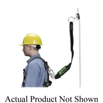 Picture of Miller® by Honeywell 300L-Z7/25FTBL Vertical Rope Lifeline With Locking Snap Hook and Loop, 310 lb Load Capacity, 25 ft L, Specifications Met: ANSI Z359.1-2007