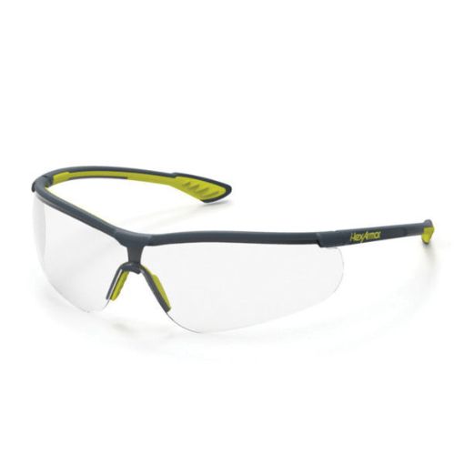 Picture of HexArmor® 11-15001-04 VS250 Lightweight Safety Eyewear, TruShield®, Clear Lens, Wrap Around Frame, Charcoal, TPU Frame, Polycarbonate Lens, ANSI Z87.1.2015, CE EN166, CSA Z94.3, High Impact Rated Z87+