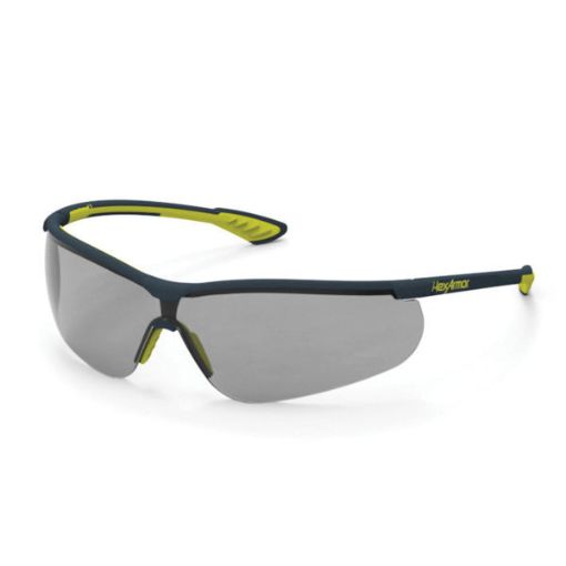 Picture of HexArmor® 11-15003-04 VS250 Lightweight Safety Eyewear, TruShield®, 23% Gray Lens, Wrap Around Frame, Charcoal, TPU Frame, Polycarbonate Lens, ANSI Z87.1.2015, CE EN166, CSA Z94.3, High Impact Rated Z87+