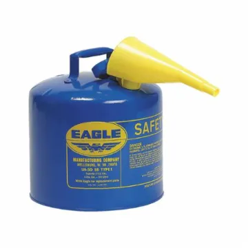 Eagle Manufacturing UI50FS Type I Safety Can With F-15 Funnel, 5 gal Capacity, 12-1/2 in Dia x 13-1/2 in H, Galvanized Steel, Red