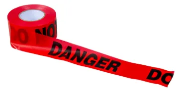 C.H.Hanson® 16005 Standard Grade Barricade Safety Tape, Red/Black, 1000 ft L x 3 in W, Danger Do Not Enter Legend, Polyethylene
