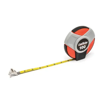 Crescent® ST100 2-Sided Long Tape Measure, 100 ft L x 3/8 in W Blade, Steel Blade, 1/8 in Graduation