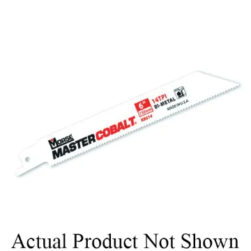 Morse® Master Cobalt® 400428 Tapered Body Reciprocating Saw Blade, 6 in L x 3/4 in W, 18, Bi-Metal Body