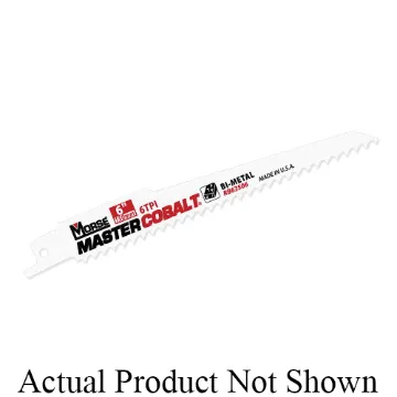 M.K. Morse® Master Cobalt® 402149 Tapered Body Reciprocating Saw Blade, 12 in L x 3/4 in W, 6, Bi-Metal Body