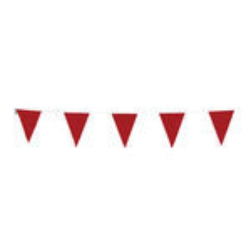 Picture of Cortina® 03-400-105 Pennant, 17 in H x 2 in W, 105 ft OAL, Red, Vinyl