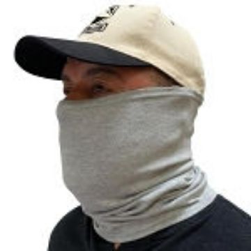 Black Stallion® AH1565-GY AH1565 Neck Gaiter, One Size, Gray, Cotton