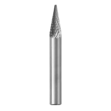 SGS Pro® 15578 Universal SM Imperial Carbide Burr, Pointed End, Cone Head, 3/8 in Dia Head, 5/8 in L of Cut, 2-1/2 in OAL, Double Cut