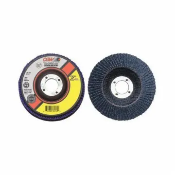 CGW® 53015 Contaminant-Free Premium Regular Coated Abrasive Flap Disc, 6 in Dia, 80 Grit, Fine Grade, Z3® Zirconia Alumina Abrasive, Type 27/Depressed Center Flat Disc