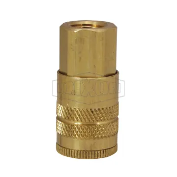 Dixon® DC20 Air Chief Industrial Female Quick Connect Coupler, 1/4-18 Nominal, Quick Connect Coupler x NPTF, 300 psi Pressure, Brass, Domestic
