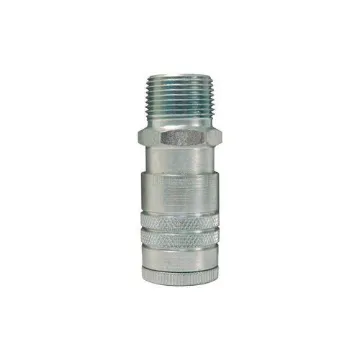 Dixon® DC25 Air Chief Industrial Male Quick Connect Coupler, 3/8-18 Nominal, Quick Connect Coupler x NPTF, 300 psi Pressure, Steel, Domestic