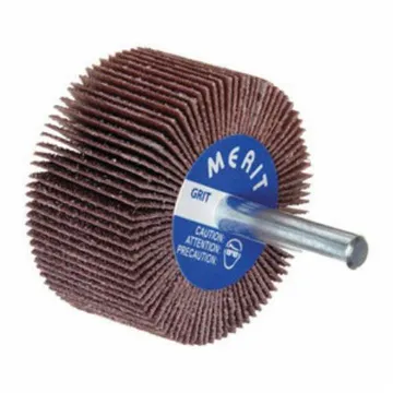 Merit® Grind-O-Flex™ 08834137310 High Performance Mandrel Mount Mini Coated Flap Wheel, 1 in Dia Wheel, 1 in W Face, 1/4 in Dia Shank, 60 Grit, Coarse Grade, Aluminum Oxide/Ceramic Alumina Abrasive