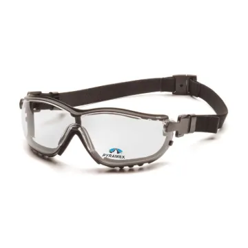 Pyramex® GB1810STR20 V2G® Bi-Focal Lens Reader Protective Glasses, 2 Diopter, Clear Lens, Black, Nylon/Foam Lined Frame, Polycarbonate Lens, Yes UV Protection, ANSI Z87.1-2003, CAN/CSA Z94.3-07