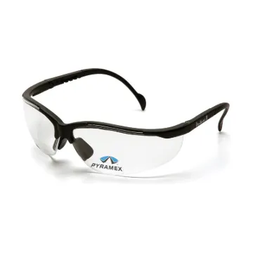 Pyramex® SB1810R20 Bi-Focal Lens Safety Reading Glasses, +2 Diopter, Clear Lens, Black, Nylon/Polycarbonate Frame, Polycarbonate Lens, Yes UV Protection, ANSI Z87.1+, CE EN166 c SEI CAN/CSA Z94.3-15, MIL-PRF 32432