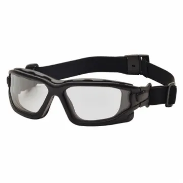 Pyramex® SB7010SDT I-Force® Dual Pane Protective Goggles, Anti-Fog/Anti-Scratch Clear Acetate/Polycarbonate Lens, Yes % UV Protection, Elastic Strap, CSA Certified, CE Certified, ANSI Specified